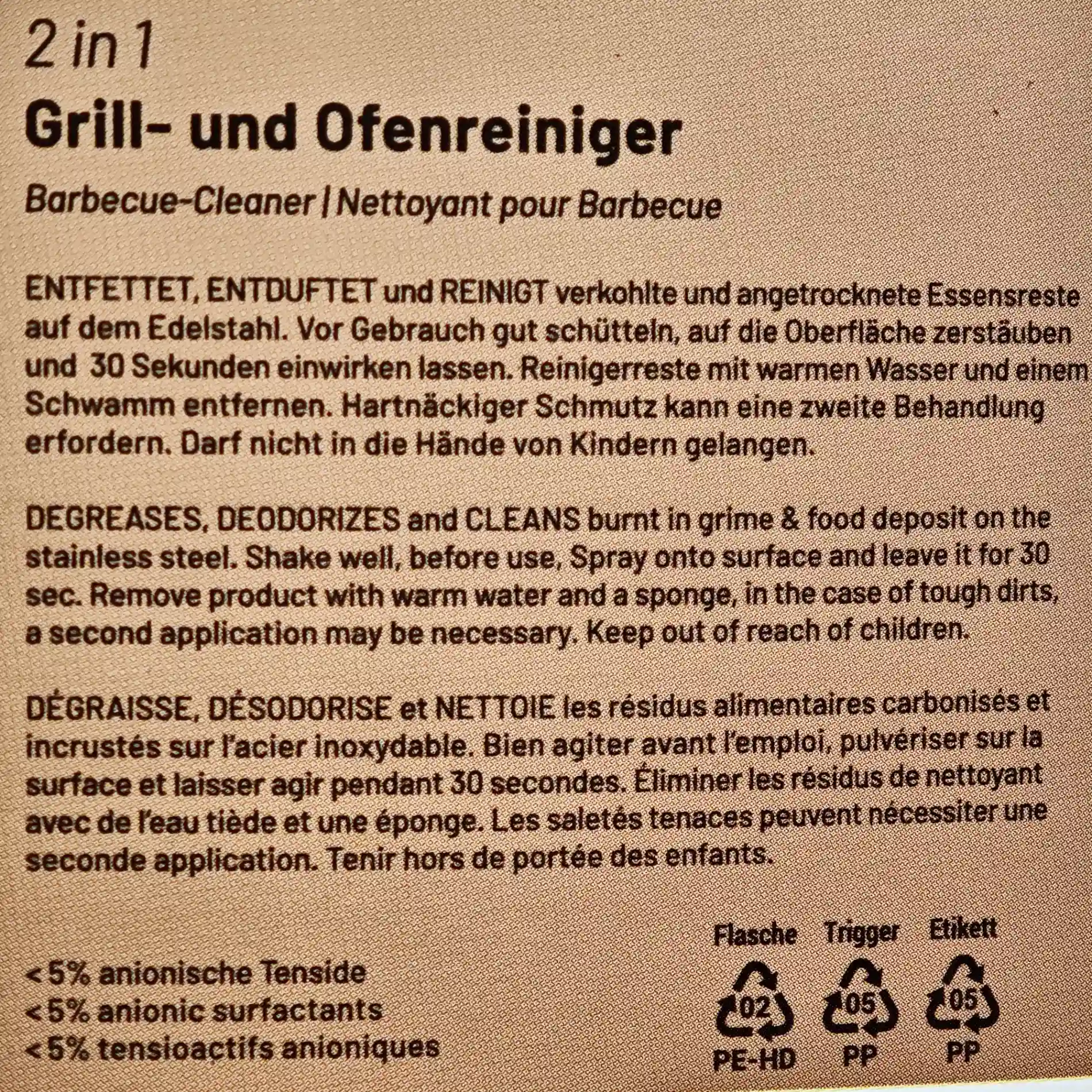THÜROS 2in1 Grillreiniger und Ofenreiniger 500 ml