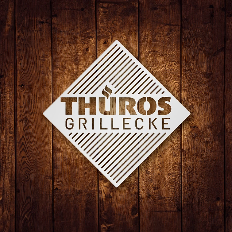 THÜROS Schild 24 × 24 cm – Grillecke