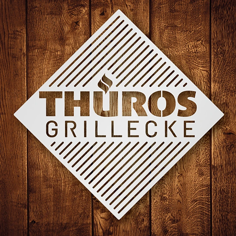 THÜROS Schild 48 × 48 cm – Grillecke