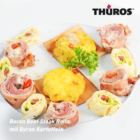 Bacon Beef Steak Rolls mit Byron Kartoffeln