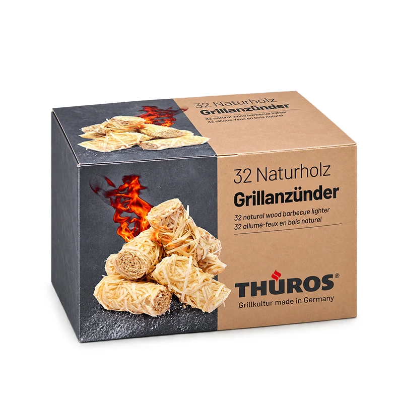 Naturholz-Grillanzünder aus Holzwolle, 32 Stück