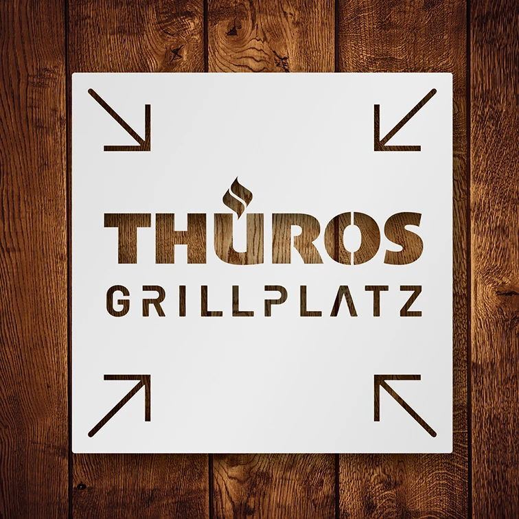 THÜROS Schild 48 × 48 cm – Grillplatz