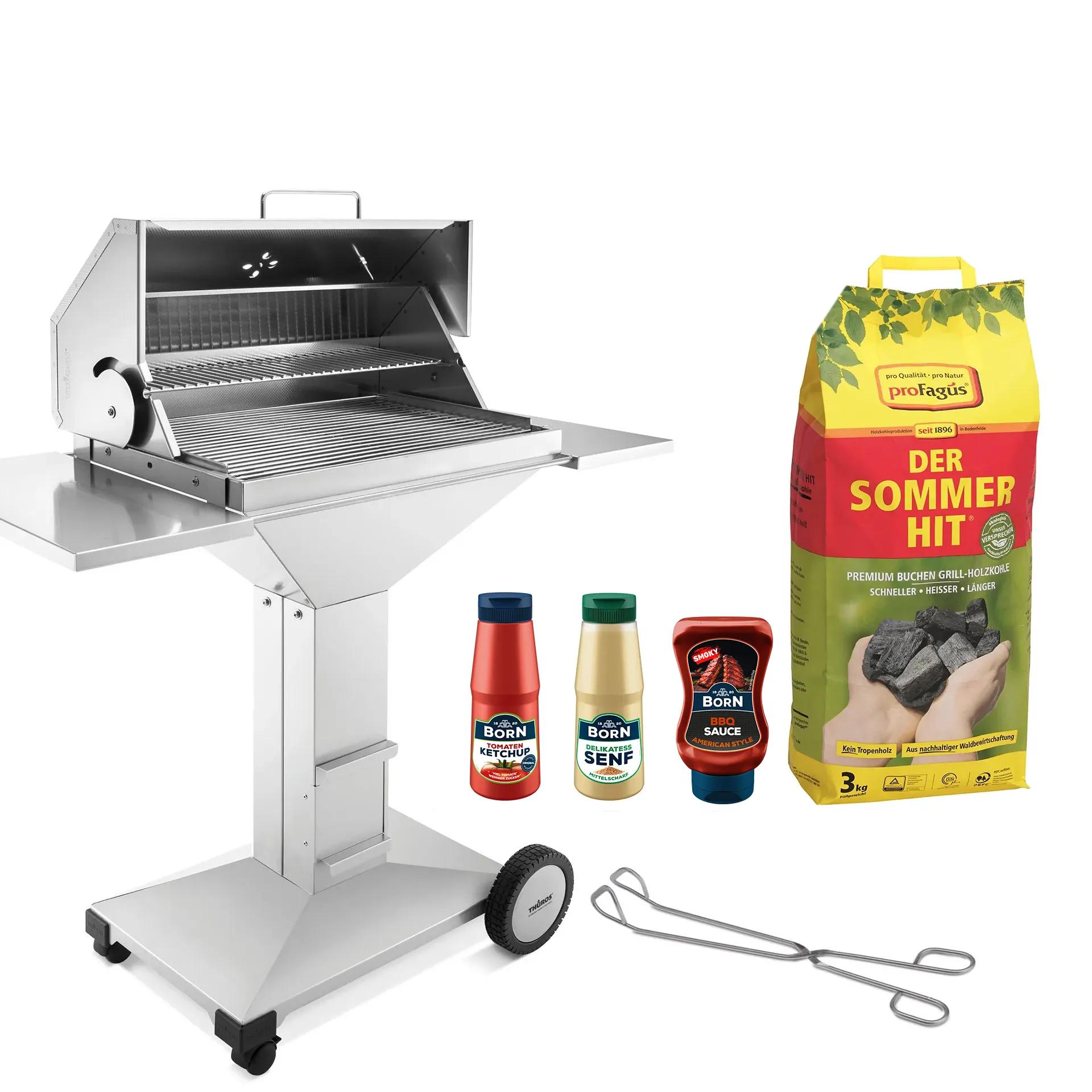 THÜROS T4 BBQ Station Holzkohlegrill - Vorteilsset