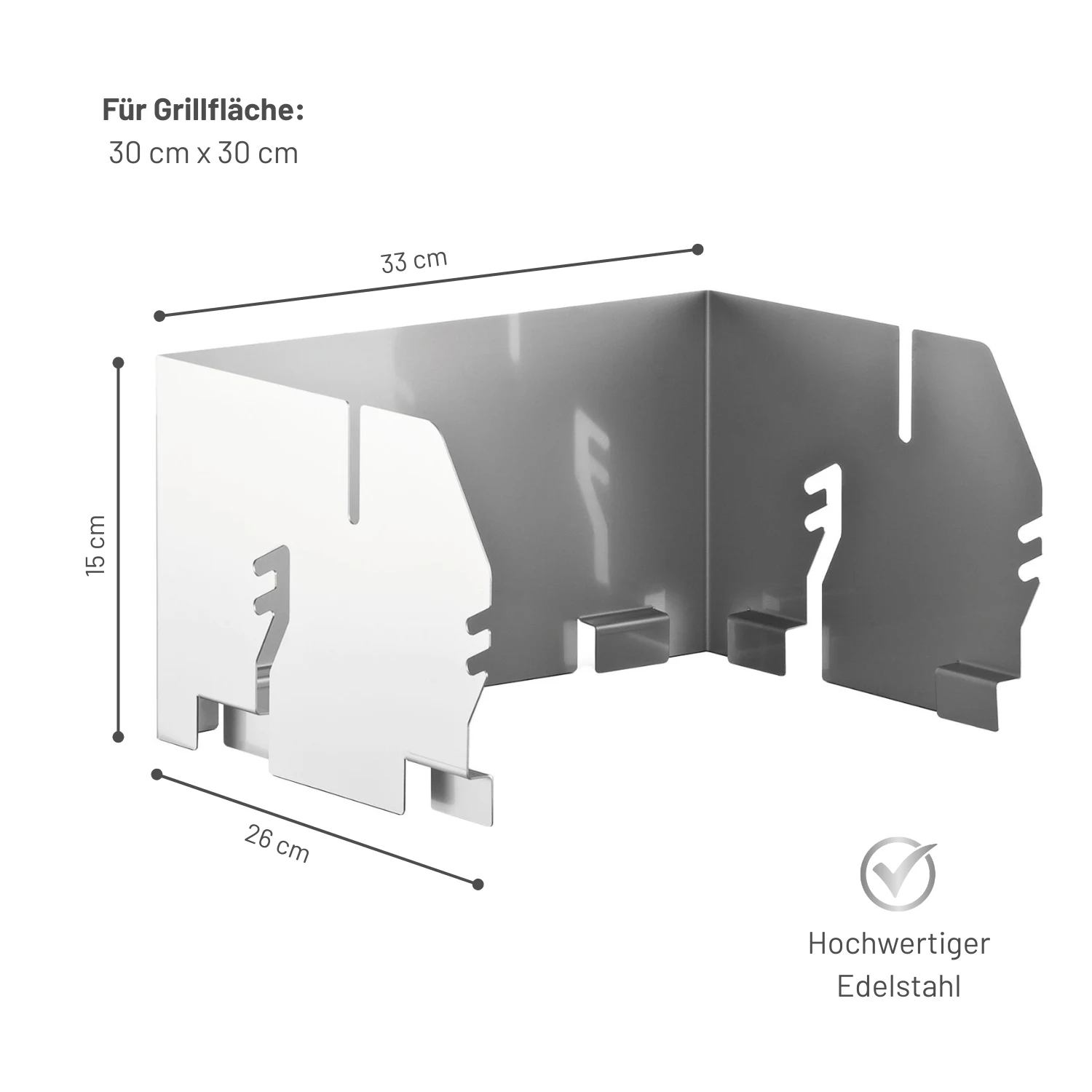 Windansteckblech für THÜROS T1 Tischgrill