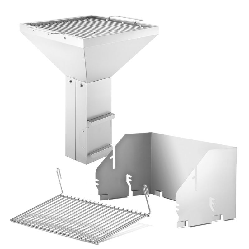 THÜROS Barbecuehaube Für T3 Grill - Edelstahl Haube Mit Thermometer 40cm